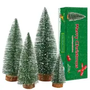 Mini Christmas Tree, Small Pine Tree with Wooden Bases for Xmas Holiday Party