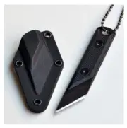 Mini Pocket Knife Tool Paper Cutter Necklace Knife Fixed Blade EDC Knife Sheath