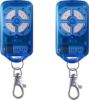 2Pcs Garage Gate Door Remote 433.92MHz Rolling Code 4-Button Replacement Remote Control with Keychain, Garage Door Opener Remote Compatible with ATA PTX4 SecuraCode