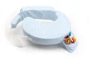 My Brest Friend Baby Nursing/Breastfeeding Support Pillow w/ Pocket Blue Stripe
