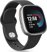 Leonids Sport Band for Fitbit Versa 4/3 and Sense - Soft Silicone Adjustable Wristband Replacement Strap for Women and Men