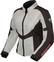 Modeka Emma Air, textile jacket women , color: Light Grey/Black , size: 34