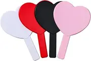 minkissy Travel Lighted Makeup Mirror Set 4pcs Heart Shaped Portable Vanity Mirror Combs Ladies