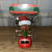 Solar Powered Dancing Reindeer Christmas Bobble Head Figure 2013 FSG (New)