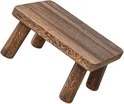 DONFAMDS Wooden Step Stool for Adults Small Rectangle Foot Stool for Bedroom Kitchen and Entryway and Stable Design for Easy Shoe Changing and Seating
