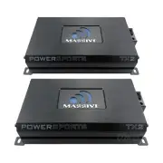 (2) Massive Audio PowerSports TX2 | 480W 2 Channel Full Range Marine Amplifiers