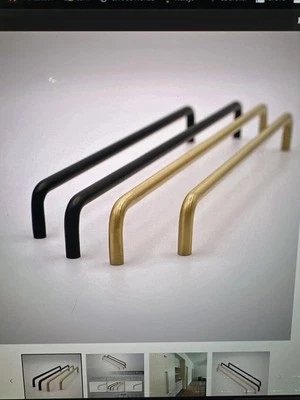 Inspire Hardware - Arch, Brass Wire Appliance Pull 15" Satin Brass (Matte LAQ)