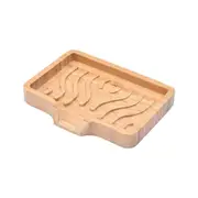 Soap Dish with Drain Wooden Soap Dish Holder for Bathtub Kitchen Countertop