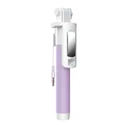 Hand Grip Monopod Wired Control Telescoping Selfie Stick(Purple)