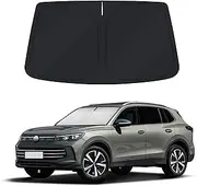 Car Sun Shade for 2018-2024 Volkswagen Tiguan Accessories Windshield Sunshade Cover Front Window Shade Custom Fit Tiguan Sun Visor Protector Foldable Blocks UV Rays