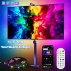 55-75" TV Backlight With Camera RGBIC LED Fish-eye Strip Light Sync App Room AU