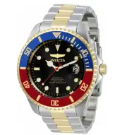 Invicta Pro Diver Automatic Men's 47mm Pepsi Bezel Black Dial Watch 34043