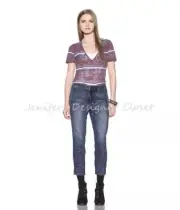 NWT MARNI X CURRENT/ELLIOTT $368 24 runway cropped blue jeans catwalk
