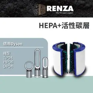 適用 Dyson 戴森 TP04 HP04 DP04 空氣清淨機 替代 Pure cool HEPA濾網+活性碳濾網 濾芯