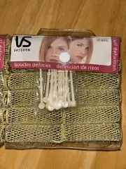 Vintage NEW 1999 VIDAL SASSOON Brush Rollers 12 Count Medium Yellow w/Pins