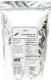 NuSci L-Ornithine Pure Powder 250g (8.8oz) lean muscle mass
