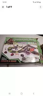 New 169 PCS Dinosaur Flexible Train Tracks Cars Dinosaurs Figures Toy Race Track