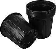 CAXUSD 10pcs Durable Black Garden Pots Efficient Water Drainage Versatile Seedling Starter Pots for Home and Outdoor Use Elegant Appearance for Plant Supplies