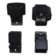 Weatherables Arlington Textured Black Aluminum Universal Railing Bracket Kit