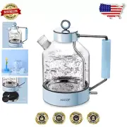 Borosilicate Glass Electric Kettle - Cordless & Fast Boiling, 1.5L Capacity