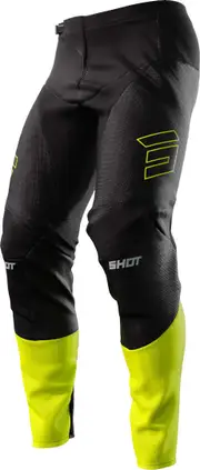 Shot Contact Patrol Motocross Pants, black-yellow, Size 32 for Men Black Yellow