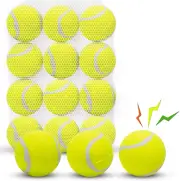 12Pk 2.5 Floatable Squeaky Tennis Balls for Dogs, Yellow