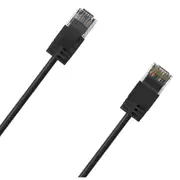 Cruxtec Cat6A Ultra Slim Ethernet Cable - 30cm - Black [RF6A-003-BK]