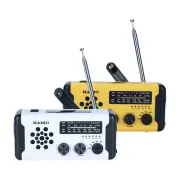 Emergency Radio Crank Solar Hand Weather 1200mAh Power Bank Charger Flash Light