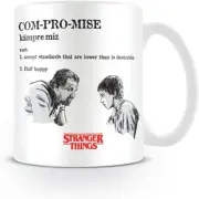 Stranger Things Ceramic Mug with Hopper and Eleven Compromise Graphic in Present