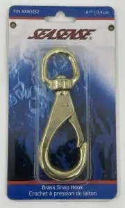Seasense Brass Universal 4 1/2" Marine Snap Swivel Hook - 50063252 198 lbs Max