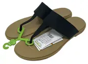 Crocs Tulum Flip Sandal Women’s Size 11 Black/Tan NEW