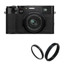 在飛比找PChome24h購物優惠-FUJIFILM X100V 黑色+保護鏡PRF-49黑色+