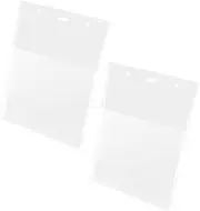 Zerodeko 2Pcs Wall Mounted Transparent Document Holder Versatile File Organizer for Magazines Posters Ads Space Saving Wall File Holder Design for Easy Document Access