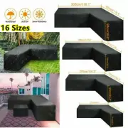 Waterproof Garden Furniture Cover Heavy Duty L Shape Rattan Corner Outdoor Sofa}