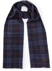 Hickey Freeman Glen Plaid/Windowpane Plaid Double-Face Cashmere Men’s Scarf $125