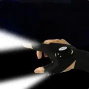 Fingerless Glove LED Flashlight Waterproof Torch Fishing Camping Hiking