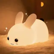 Perfect Gift Jade bunny Sleeping lamp light up silicone animal night light