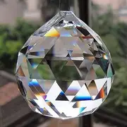 Petrichor Clear Crystal Hanging Ball Sun-Catcher for Good Luck & Prosperity - Home Decoration/Gifting (40 MM)