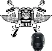 Motorcycle Signs, Practical Wall Mounted Metal Sign with Headgear Brackets, Jacket Hook, High Load Bearing Door Coat Hangers with 2 Hooks for Baseballs Headgear