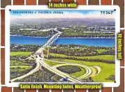 METAL SIGN - Connecticut Postcard - The Raymond E. Baldwin Bridge