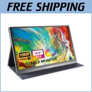 15.6'' FHD Portable Monitor - 1080P IPS Gaming Display with Built-in Speakers
