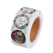 1Roll/500Pcs 8 kinds of styles thank you stickers per roll stationery sticker Thank you Adhesive Stickers Sealing Label Stickers