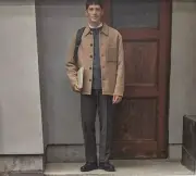 UNIQLO Double Face Shirt Jacket Lightweight Men Beige Color XL Size Japan UNIQLO