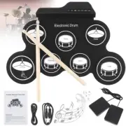 New Electronic Digital 7 Pads Roll up Set Portable Silicone Electric Drum Kit AU