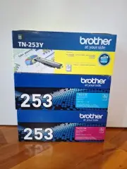 Brother TN-253Y TN-253C TN-253M Toner Cartridges Value Colour Pack