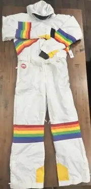 Tipsy Elves Ski Suit Mens L SUNRISE SHREDDER Retro Snow Suit Brand New