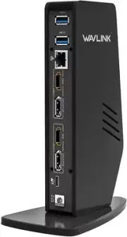 WAVLINK 4K USB C Laptop Docking Station Dual Monitor 2X USB-C, 3X USB 3.0 HDMI