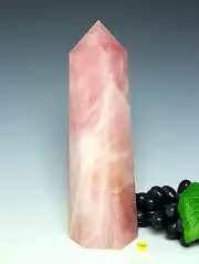 Amazing Rose Quartz Crystal Tower Column Obelisk Point - 3042g / 285mm