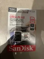 SanDisk Ultra Plus MicroSD UHS-I Card with Adapter V10 [ 256GB ] NEW