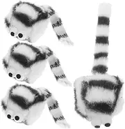 TOYANDONA 4pcs Realistic Mouse Plush Cat Cute Interactive Kitten Supplies for Indoor Entertainment Alleviates Boredom Engages Natural Hunting Instincts for Home and Pet Store Use